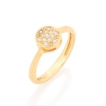 Anel 18k com zircônias BRANCO 511384 Rommanel