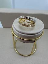 Anel 3 cores 2 semi aros