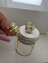 Anel 3 cores triplo