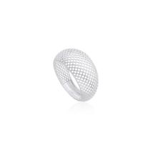 Anel 3D Basico Vazado Feminino Prata 925 Anel 3D Basico Vazado Feminino Prata 925