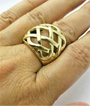 Anel Abaulado Banho De Ouro 18k 1468