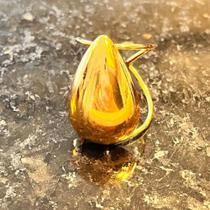 Anel Abaulado Gota Dourada Ajustável