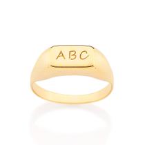 Anel abc folheado a ouro 513393 Rommanel Anel abc folheado a ouro 513393 Rommanel
