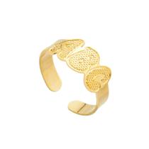 Anel Abc Formatura Infantil Ajustável Folh Á Ouro Anel Abc Formatura Infantil Ajustável Folh Á Ouro