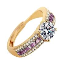 Anel Aberto De Zircônia Champagne Para Mulheres, Estilo Luxo Leve, Joia De Design Niche Em Ouro Anel Aberto De Zircônia Champagne Para Mulheres, Estilo Luxo Leve, Joia De Design Niche Em Ouro