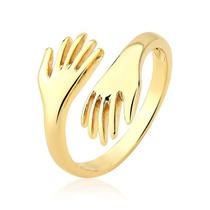 Anel Abraço Ajustável Folheado a Ouro 18k