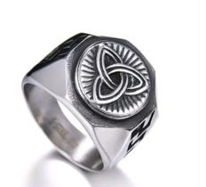 Anel Aço Inox Triquetra Valknut Vikings Anel Aço Inox Triquetra Valknut Vikings