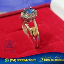 Anel Administração Prata 950 Pedra Zircônia Rosa, Lilas, Rosa, Branca e outras cores Todos os Cursos Simbolo Ouro 18 K