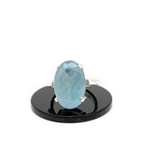 Anel Água Marinha Natural especial oval extra color Prata de lei Anel Água Marinha Natural especial oval extra color Prata de lei