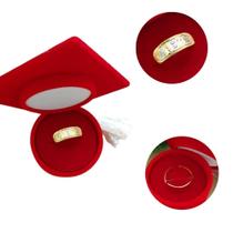Anel Ajustável Abc Aplique Prata + Capelo Vermelho Anel Ajustável Abc Aplique Prata + Capelo Vermelho