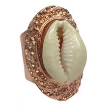 Anel Ajustável Búzios 3,3 cm em Metal - Selecione o Modelo