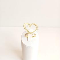 Anel Ajustável Coração Vazado