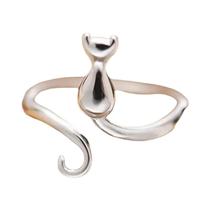 Anel Ajustável De Gato Fofo Design Versátil Para Uso Diário E Festas Presente Ideal Para Amantes De