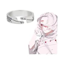 Anel Ajustável De Metal Esmaltado Demon Slayer Kimetsu No Yaiba Para Mulheres E Homens - Acessório