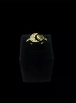 Anel ajustável feminino meia lua banhado a ouro 18k Anel ajustável feminino meia lua banhado a ouro 18k