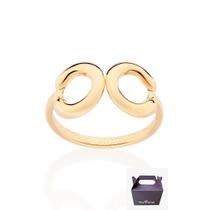 Anel Ajustável Ferraduras Banhado A Ouro Rommanel 513469 Anel Ajustável Ferraduras Banhado A Ouro Rommanel 513469