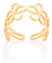 Anel Ajustável Formado Por Flores Vazadas.( 513033