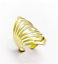 Anel Ajustável Losango Banho De Ouro 18k 2474 Anel Ajustável Losango Banho De Ouro 18k 2474