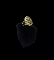 Anel ajustável nossa senhora feminino - banhado a ouro 18k