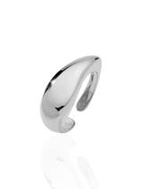 Anel Ajustável Orgânico Gota Bold Banhado a Ródio Branco Anel Ajustável Orgânico Gota Bold Banhado a Ródio Branco