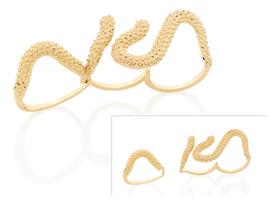 Anel Ajustável Triplo Com Formato Cobra 512117