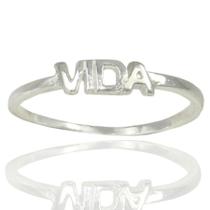 Anel Aliança Aparador Prata Legitima Escrito Vida Anel Aliança Aparador Prata Legitima Escrito Vida