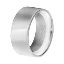 Anel Aliança de Aço Liso Polido 10mm Anel Aliança de Aço Liso Polido 10mm