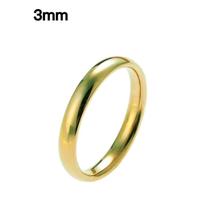 Anel Aliança fina 3mm dourada aço inoxidável namoro/compromisso romântico alta qualidade