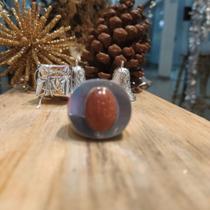 Anel alumínio com pedra do sol