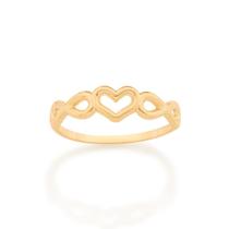 Anel amor eterno banhado a ouro18k Rommanel