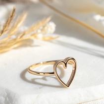 Anel Amor Folheado a Ouro 18k Closet Joias Anel Amor Folheado a Ouro 18k Closet Joias