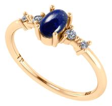 Anel Andilázuli Prata 925 Dourada 18k Lápis-lazúli Anel Andilázuli Prata 925 Dourada 18k Lápis-lazúli