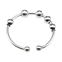 Anel Anti-Stress Unissex Com Contas Espiral Em Aço Inoxidável, Joia Punk Para Ansiedade, Presente Da