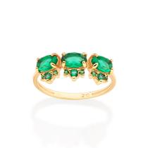 Anel aparador 18k com zircônias e crist 513390 Rommanel