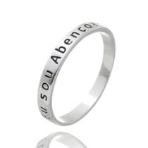 Anel Aparador Aliança Feminino Eu Sou Abençoada Prata Lei Anel Aparador Aliança Feminino Eu Sou Abençoada Prata Lei