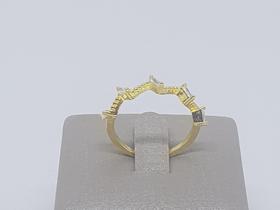 Anel aparador com mini pedrinhas banhado a Ouro