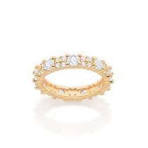 Anel aparador com zircônias banhado a ouro 18k Cód. 5135921406 TAM 14 Anel aparador com zircônias banhado a ouro 18k Cód. 5135921406 TAM 14