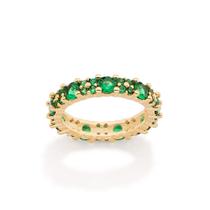 Anel aparador com zircônias banhado VERDE 513593 Rommanel Cor:VERDETamanho:18