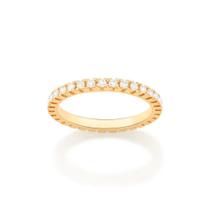 Anel Aparador Cravejado Zircônias Folheado Rommanel 512966