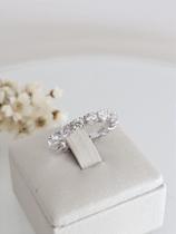 Anel Aparador de Zircônia 5A em Prata 925 e Ródio - Elegância Atemporal