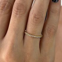 Anel Aparador Micro Zircônias Banhado em Ouro 18k - Anel Aparador Micro Zircônias Banhado em Ouro 18k -