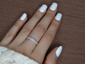 Anel Aparador Prata 925 com Micro Zircônia