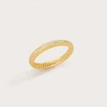Anel Aparador Slim Cravejado em Ouro 18K com Zircônias Anel Aparador Slim Cravejado em Ouro 18K com Zircônias