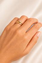Anel aparador solitário cravejado zirconia aço inoxidável noivado casamento