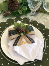 Anel Argola Porta Guardanapo Decoração Natal Pinha Sino 06un Anel Argola Porta Guardanapo Decoração Natal Pinha Sino 06un