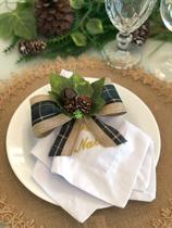 Anel Argola Porta Guardanapo Decoração Natal Pinha Sino 06Un Anel Argola Porta Guardanapo Decoração Natal Pinha Sino 06Un