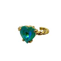 Anel Armem Rr Bijoux Coração Verde