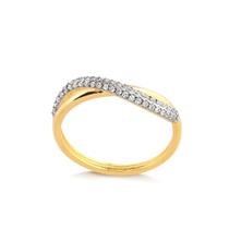 Anel Aro Liso Aliança Filete Ondulado Zircônias Folheado A O