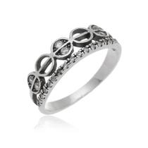 Anel Bali Com Zircônias Prata 925 Anel Bali Com Zircônias Prata 925