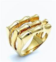 Anel Bambu Banho De Ouro 18k 1587